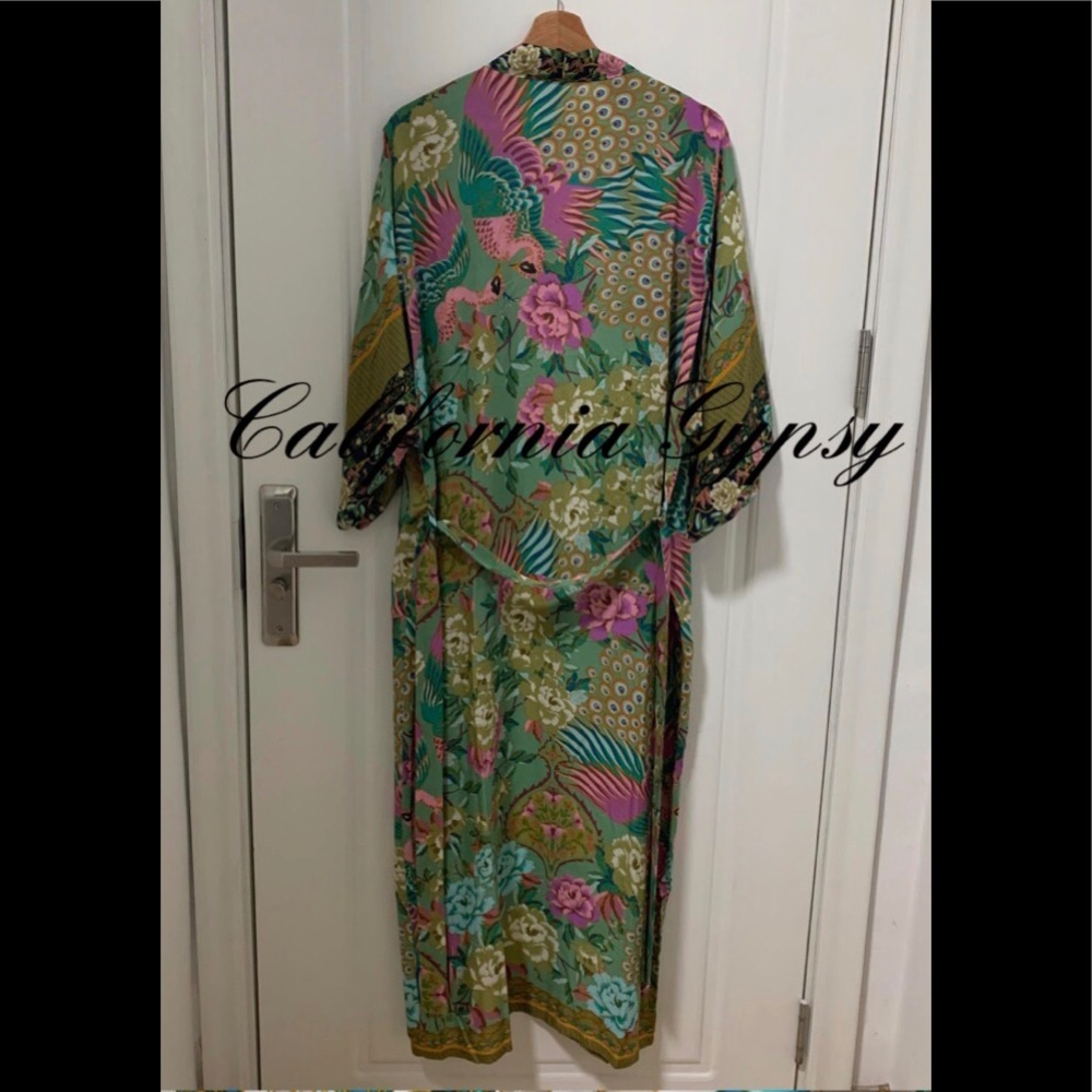 Gypsy Boho Hippie Floral Kimono Duster - Picture 2 of 13